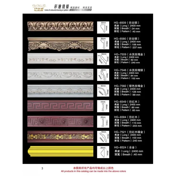 Decorative PU Crown Moulding Polyurethane Cornice Moulding