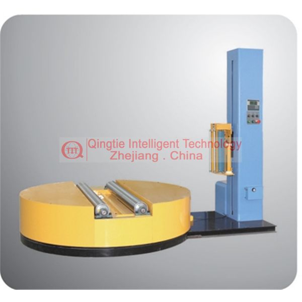 Moisture Proof Pallet Wrapping Machine , Cylindrical Automatic Pallet Wrapper