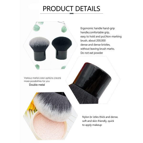 Beauty Tools Nylon Bristles Black Kabuki Makeup Brush