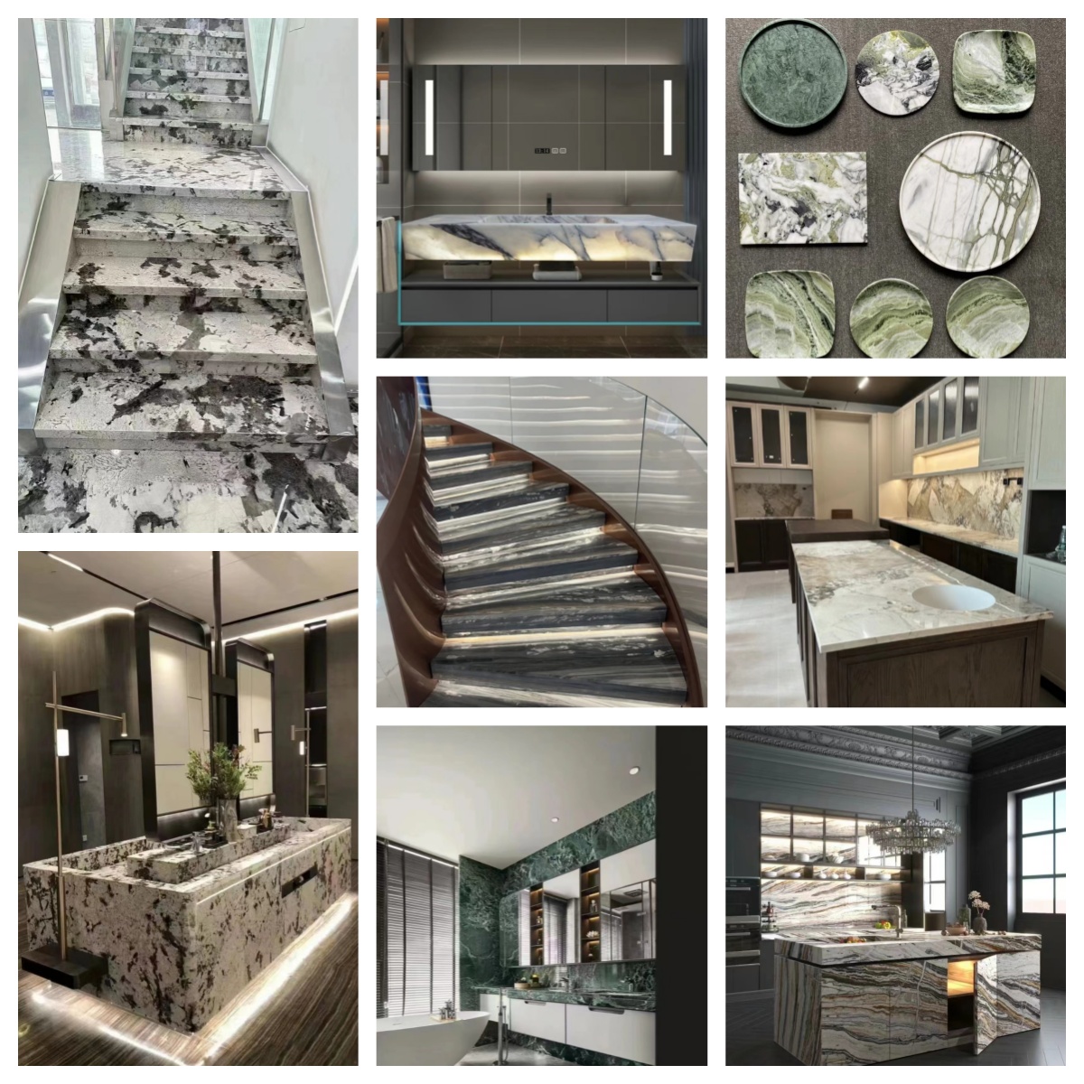 Engineered Flooring Wall Panels/Boards in Gray Wood Grain Marble for Customized Style