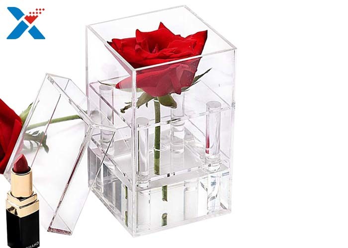 Waterproof Acrylic Planter Box , Gifts Clear Acrylic Storage Boxes With Lid