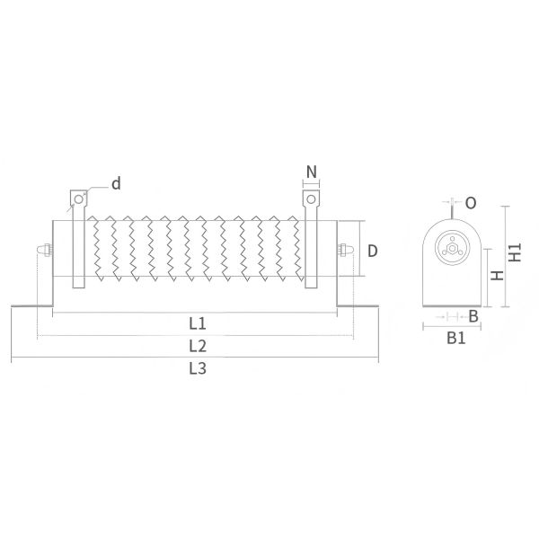 100W Fixed Brake Resistor with Customizable Size and RoHS Certification for Reliable Performance