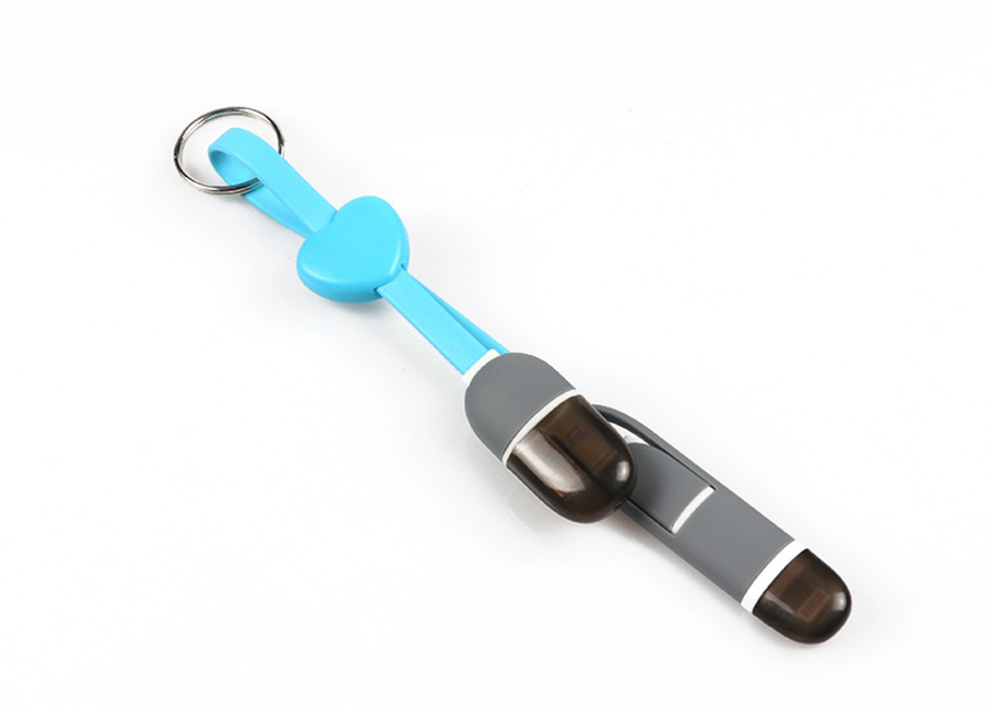 Core TPE 2 In 1 USB Extension Cord , IPhone Samsung Huawei Xiao Mi USB Extension Power Cable