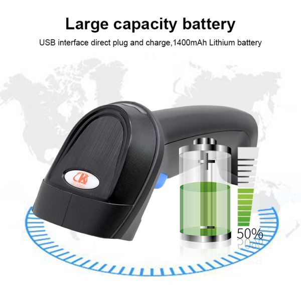 Luckydoor K-211R 1d Barcode Reader USB 2.4g Wireless Bar Code Scanner Laser Barcode Scanner