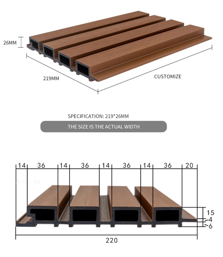 Factory Weatherproof Co-Extrusion WPC Outdoor Wall Cladding