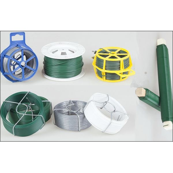 Quality Coil PVC Coated Iron Wire 500mm RAL 6005 EN10244 for sale