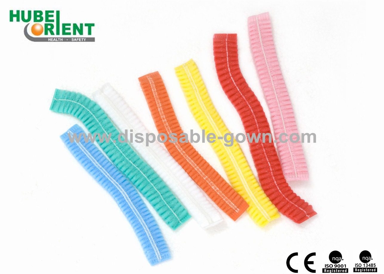 Quality Single Use Nonwoven Medical Mob Cap With Double Elastic for sale
