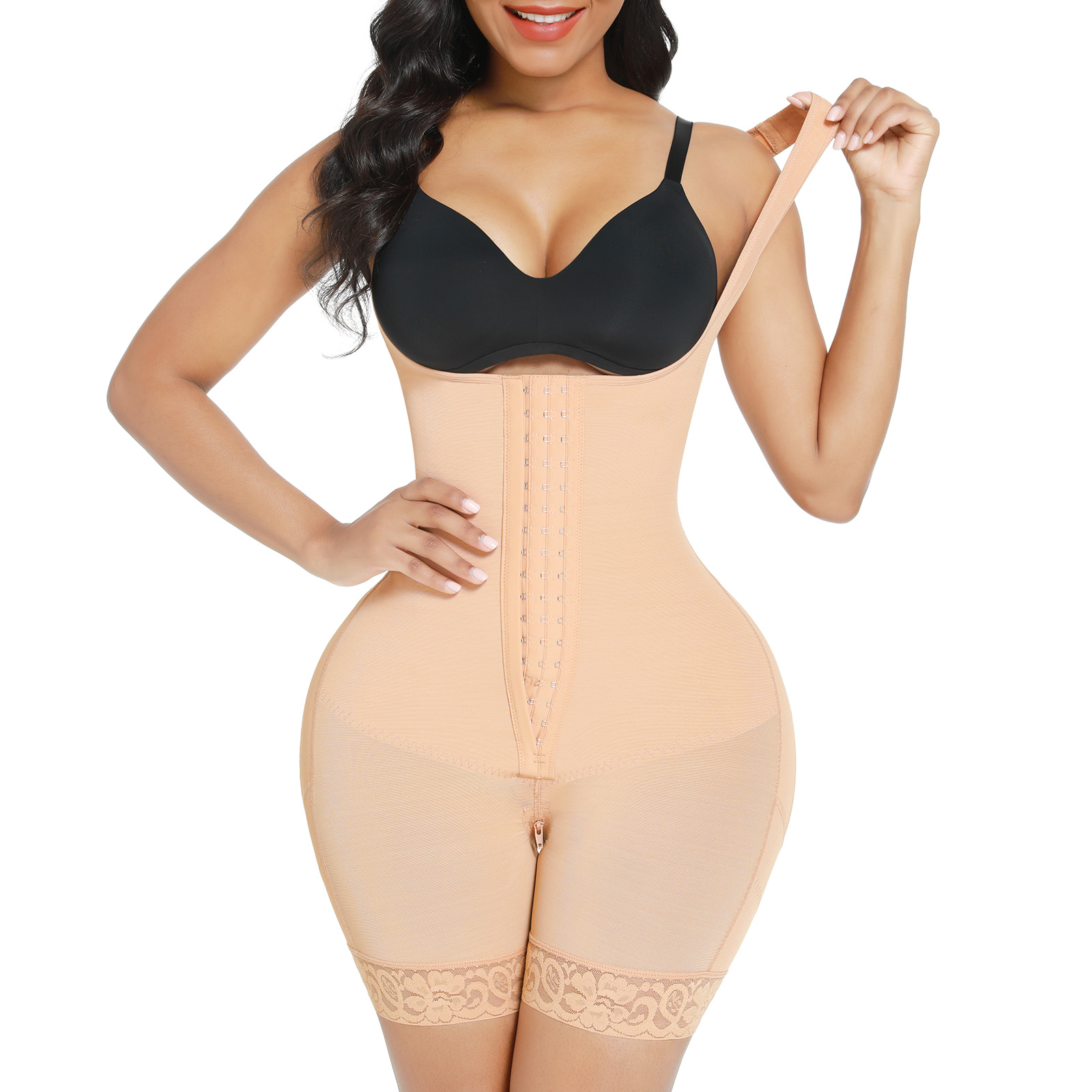 Nonwoven Weaving Method Women's Full Body Shaper 5XL BBL FAJAS Waistdear Tummy Control