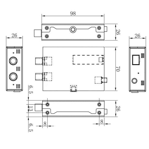 2 Channel Forward 12G SDI Fiber Optic Converter