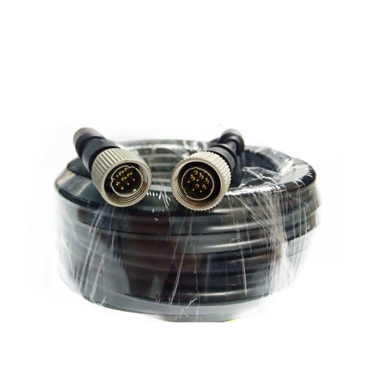 8 Pin Copper PVC Mini Din Cable 15M For Car CCTV Camera System