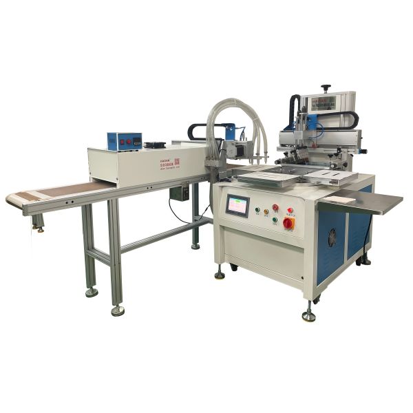 Industrial Turntable Plane Silk Screen Printing Machine For Glass Plastic Flat Printing