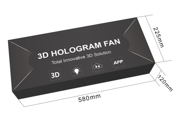 New Technology 100cm 3D LED Fan Hologram Hdmi-input Computer Hdmi-input Synchronized 3D LED Fan Wall Advertising Display