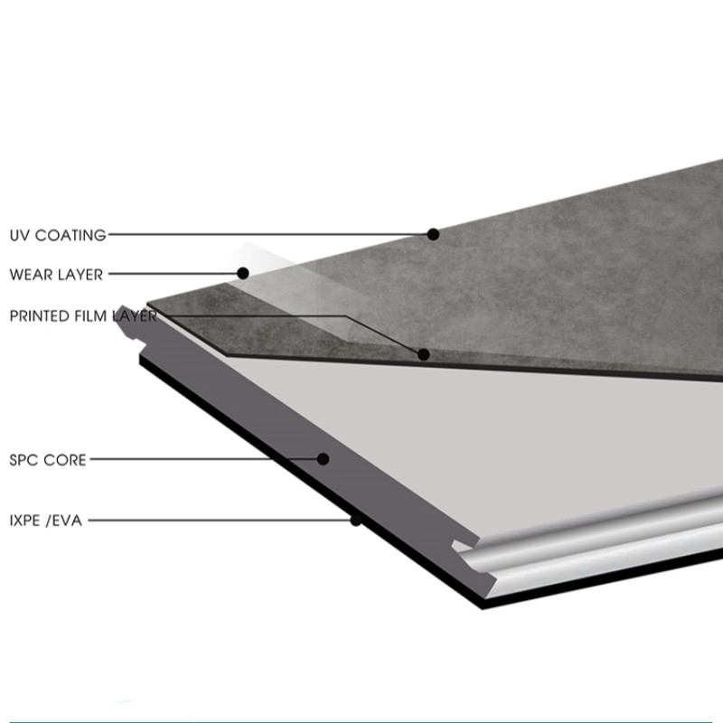4.5mm 5mm 6mm Waterproof Spc Piso 4mm Interlocking Click Lvt Spc Flooring Pvc