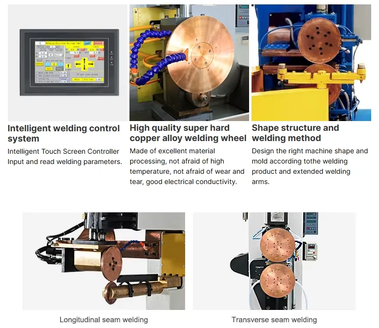 Hwashi High Quality Longitudinal Rolling Seam Welding Machine for Fuel Tank Automatic Seam Welding Machine