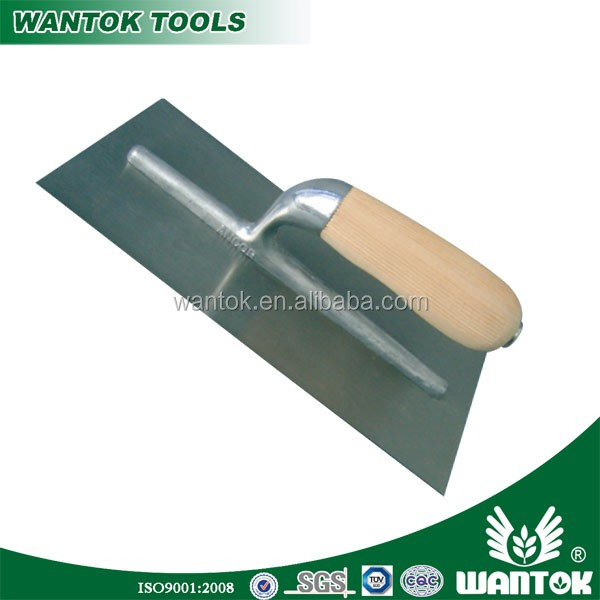 Carbon Steel Stainless Steel Wood Grip Plastering Trowel with Aluminium Base SQUARED