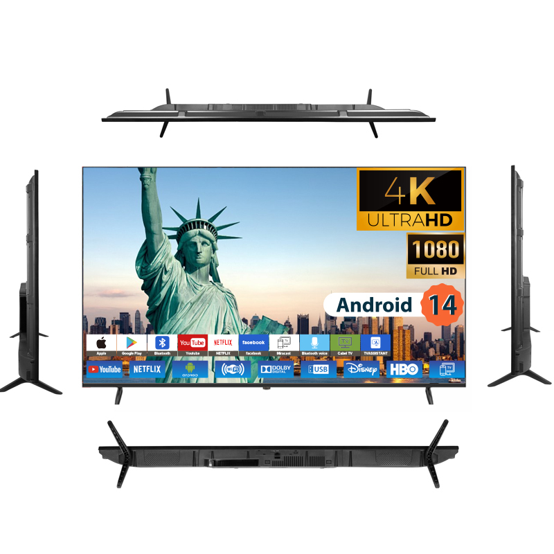 Hotels 50 Inch Frameless TV Ultrathin Thickness Google Television HIFI Speaker