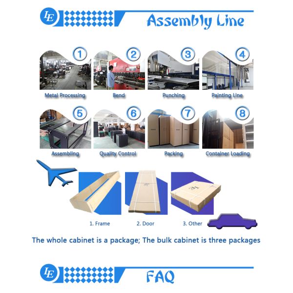 LE-RB Open Frame Rack Modular Design Easy Assembly Stable Structure 19 Inch Standard Various Accessories