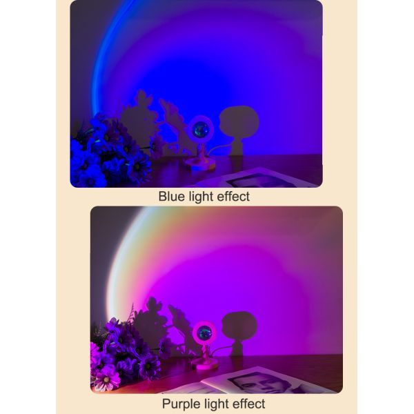 Multiple Colors Changing USB DC5V Sunset Rainbow Lamp
