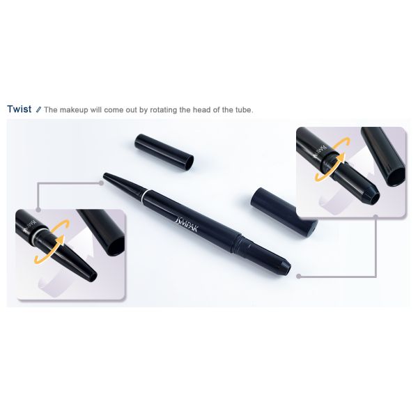 Custom Plastic Slim Empty Pressed Tube Cosmetic Pen Lipstick Case Lip Balm Containers