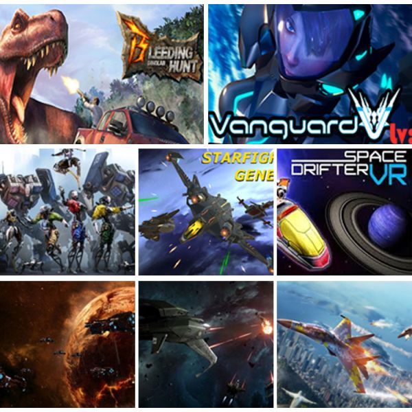 360 Degree Virtual Reality Flight Simulator With 10 Pcs Shooting Game