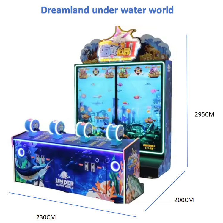 Age 5 Years Coin Pusher Go Fish Ticket Redemption Game Machine Customized Support ODM OEM Coin Operated Fishing Arcade Video Game Machine