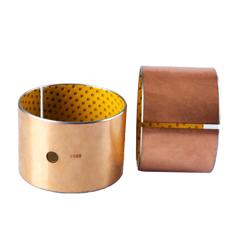 DIN 1494 Copper Plating POM Bushing Steel Back POM Coated Metal Polymer Composite Boundary Lubricating Plain Bushing