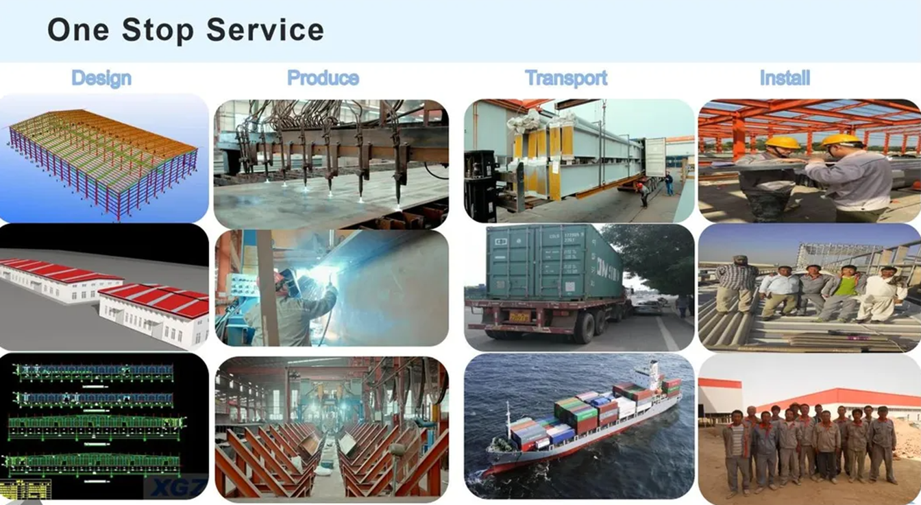 Designed Roof Ventilator Prefabricated Steel Structure Warehouse Workshop