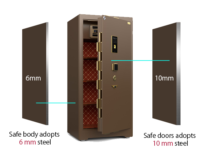 14*90mm Double Rows Bolts Commercial Safe Box Dual Intelligent Alarm and Hidden Box
