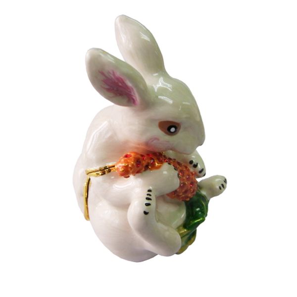 Easter Rabbit Trinket Box Rabbit Trinket Box Crystals Rabbit Trinket Jewelry Box Bejeweled Easter Bunny Jewelry Box