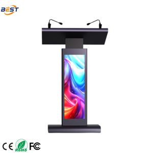 Quality Touch Screen Touchscreen LCD Podium with Display and Touch Screen for sale