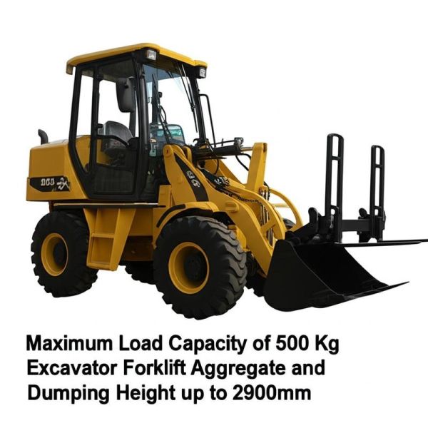Maximum Load Capacity of 500 Kg with Excavator Forklift Aggregate and Dumping