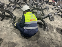 Lost Foam Casting Steel Anode Yoke With Six Pins For Electrolytic Aluminum