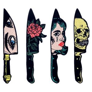China ODM OEM Dagger Shape Embroidered Clothing Badges Patches on sale
