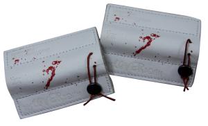 Quality Garment / Suitcase Embossed Leather Patches Metal Muds , Personalized for sale