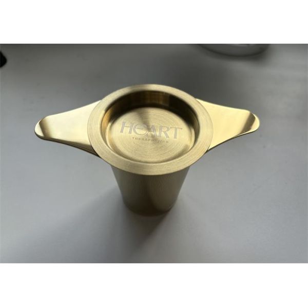 Customized Gold Stainless Steel 304 Loose Leaf Tea Filter Strainer Reusable Metal Tea Filter Infuser