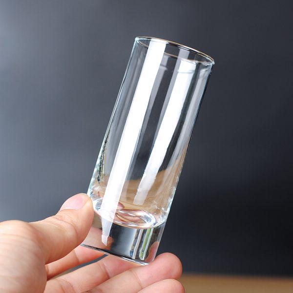 Crystal Clear Form Tequila Shooter Glass 70ml 2.5oz With Colored Bottom