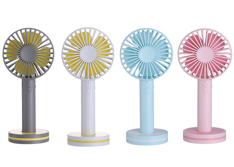 Small automatic personal hand held cartoon hand fan stand
