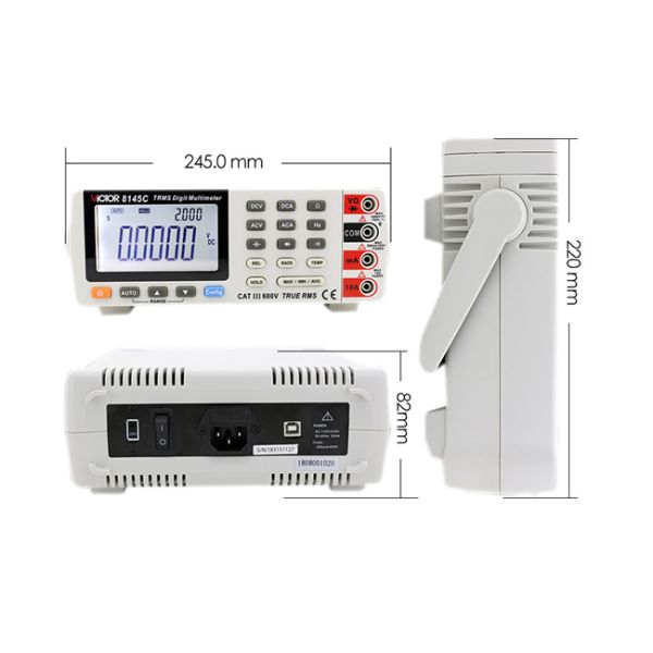Auto Range USB Bench Type Digital Multimeter TRMS Frequency Meter