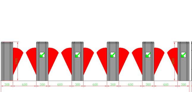 Smart Swipe Cards Controlled Access Gates For Stadium Club Hotel Office Entrance