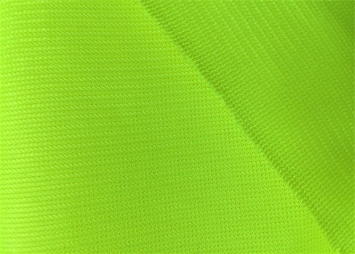 Breathable Fluorescent Fabric Polyester Stretch For Safety Jacket