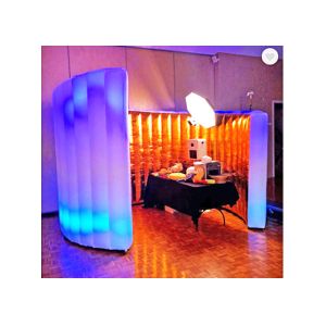 Quality Meavable White Inflatable Kiosk , Inflatable Meeting Rooms With Led Lights for sale