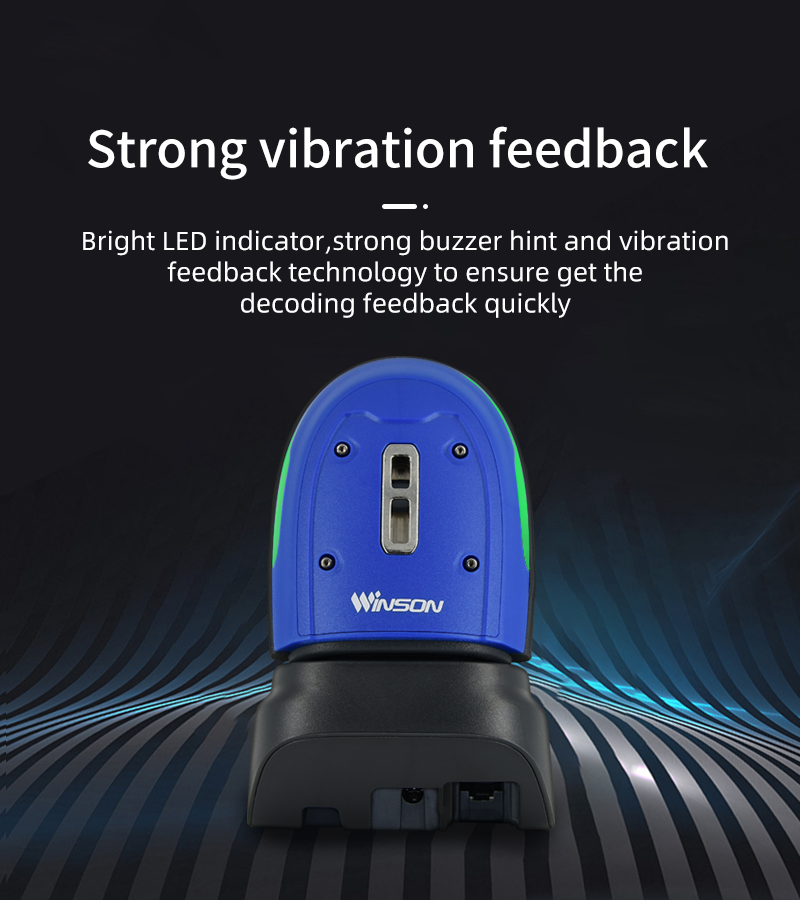 QR Code Reader 1D 2D Industrial 2.4GHz Wireless Barcode Scanner for Courier Logistics