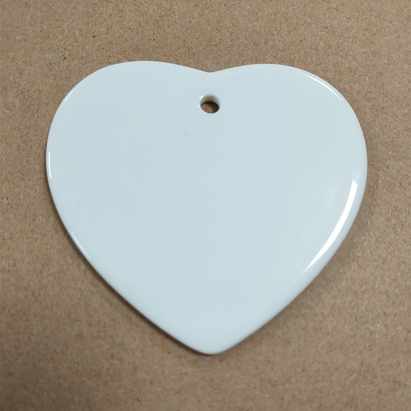 3'' Sublimation Ceramic Blanks Christmas Ceramic Pendant For Sublimation