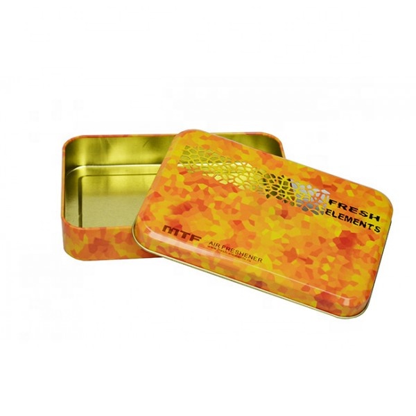 DADI Candy Tin Box CMYK PMS UV Small Rectangular Tins With Hollow Out Lids 150x100x30mm