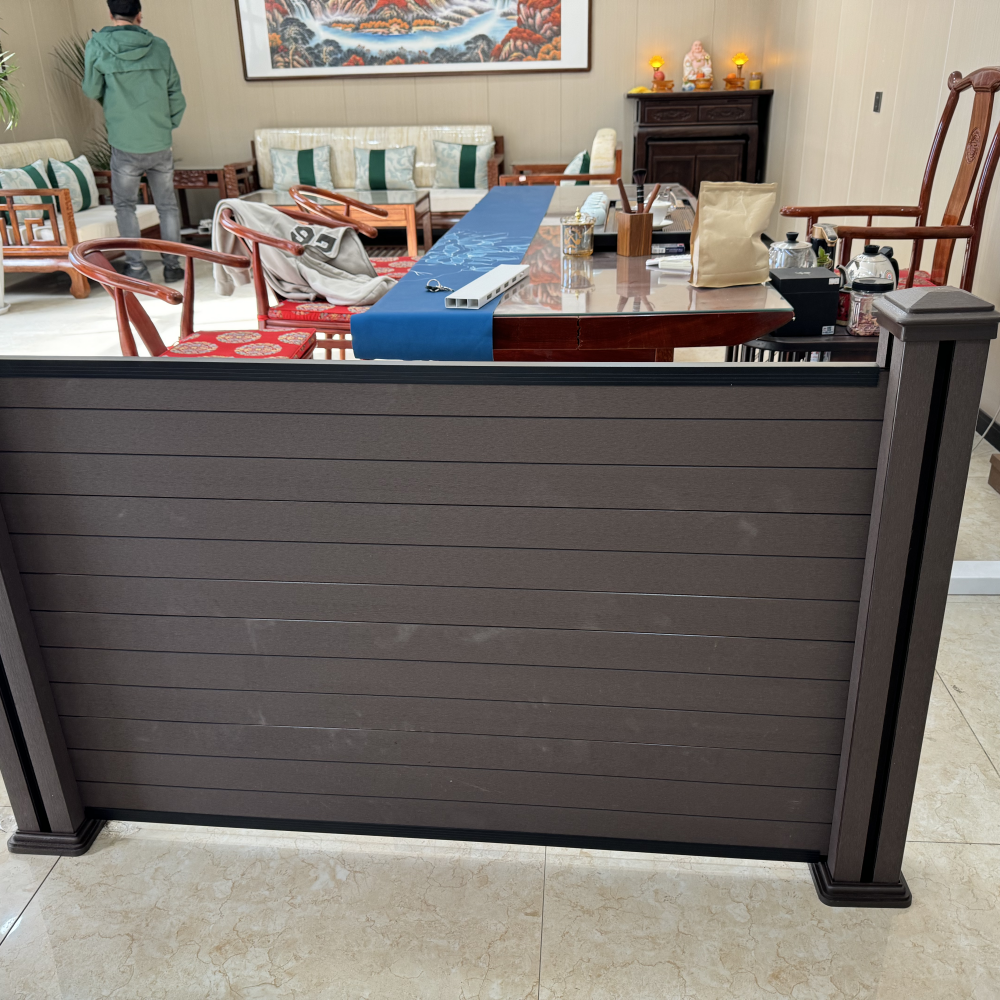 Coffee Color Decorative And Functional WPC Fencing Panels for Outdoor home