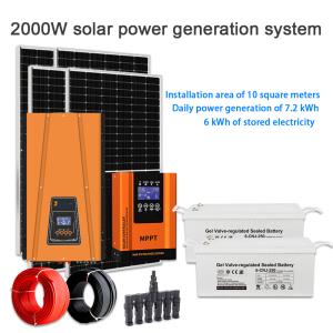 Quality 2KW Complete Off-Grid Solar Kit for Home with Ground Mounting &amp; 48V Battery for sale