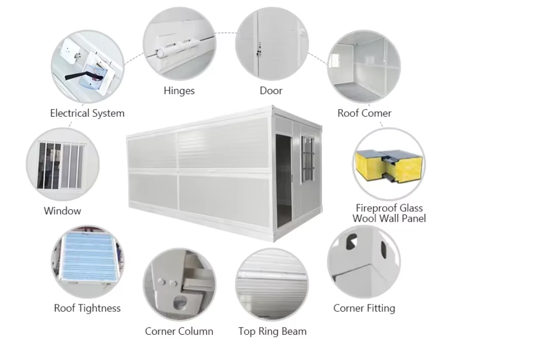 Fireproof Steel Prefabricated Foldable Container House Weather Resistant