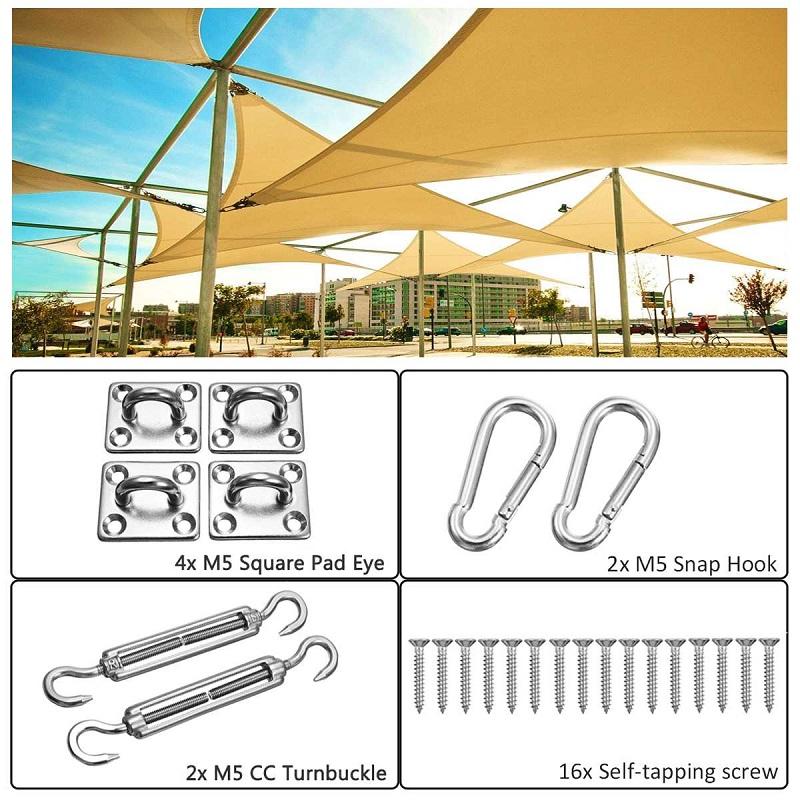 Stainless Steel 316 Roof Sun Sail Parts Outdoor