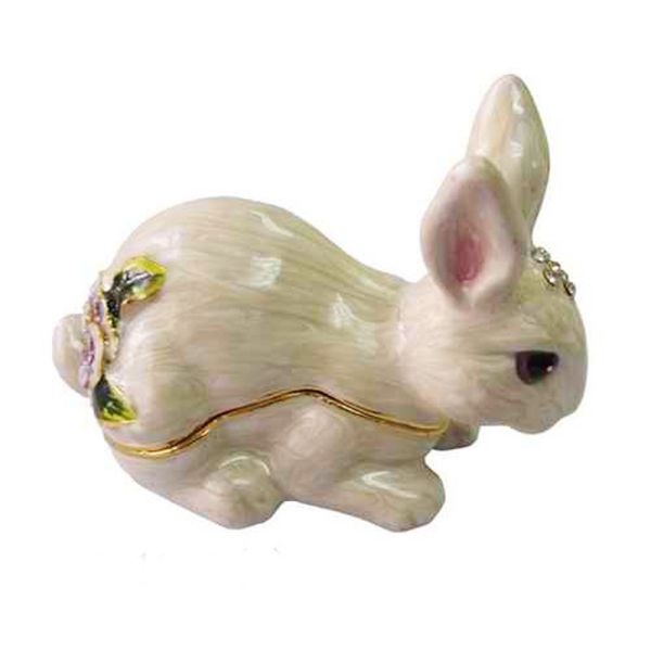 Easter Rabbit Trinket Box Rabbit Trinket Box Crystals Rabbit Trinket Jewelry Box Bejeweled Easter Bunny Jewelry Box