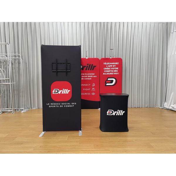 Professional Exhibition Trade Show Booth With Custom Printed Fabrics